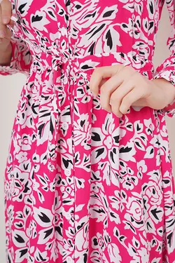 لباس بلند دکمه دار محجبه یقه قاضی  بیگ دارت BigDart (ساخت ترکیه)