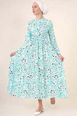 لباس بلند دکمه دار محجبه یقه قاضی  بیگ دارت BigDart (ساخت ترکیه)