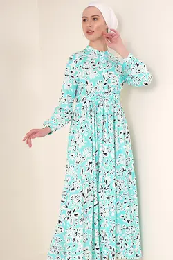 لباس بلند دکمه دار محجبه یقه قاضی  بیگ دارت BigDart (ساخت ترکیه)