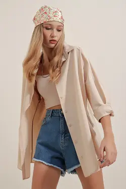 پیراهن پوپلین پایه بلند زنانه سایز بزرگ بیگ دارت BigDart (ساخت ترکیه)