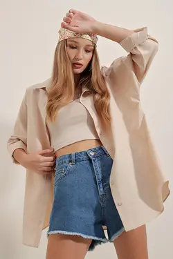 پیراهن پوپلین پایه بلند زنانه سایز بزرگ بیگ دارت BigDart (ساخت ترکیه)