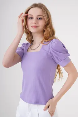 کراپ زنانه آستین کوتاه یقه مربع  بیگ دارت BigDart (ساخت ترکیه)