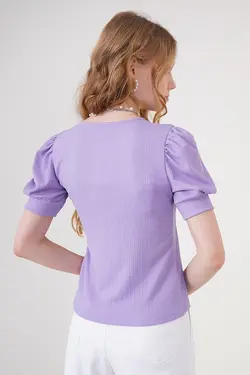 کراپ زنانه آستین کوتاه یقه مربع  بیگ دارت BigDart (ساخت ترکیه)