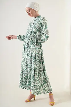 لباس بلند دکمه دار محجبه یقه قاضی  بیگ دارت BigDart (ساخت ترکیه)