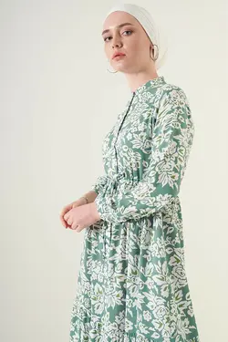 لباس بلند دکمه دار محجبه یقه قاضی  بیگ دارت BigDart (ساخت ترکیه)