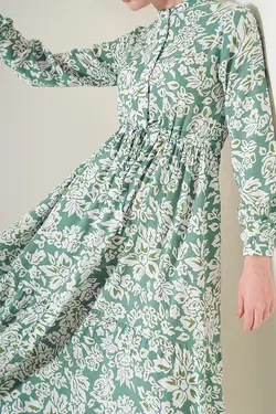 لباس بلند دکمه دار محجبه یقه قاضی  بیگ دارت BigDart (ساخت ترکیه)