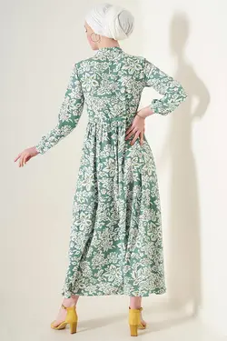 لباس بلند دکمه دار محجبه یقه قاضی  بیگ دارت BigDart (ساخت ترکیه)