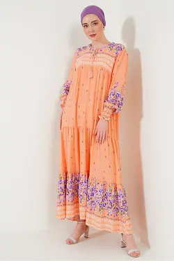 تونیک توری طرح گل یقه کراوات بیگ دارت BigDart (ساخت ترکیه)