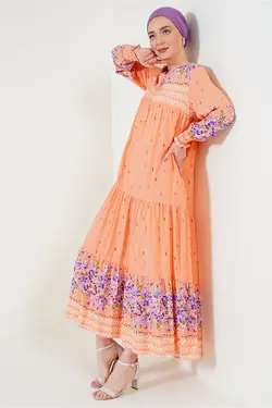 تونیک توری طرح گل یقه کراوات بیگ دارت BigDart (ساخت ترکیه)