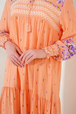 تونیک توری طرح گل یقه کراوات بیگ دارت BigDart (ساخت ترکیه)