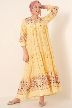 تونیک توری طرح گل یقه کراوات بیگ دارت BigDart (ساخت ترکیه)