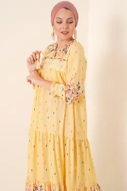 تونیک توری طرح گل یقه کراوات بیگ دارت BigDart (ساخت ترکیه)