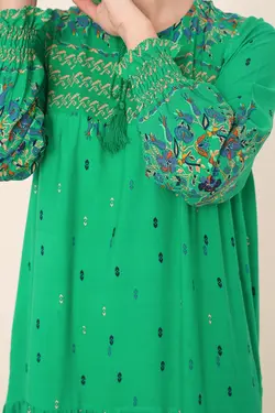 تونیک توری طرح گل یقه کراوات بیگ دارت BigDart (ساخت ترکیه)