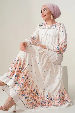 تونیک توری طرح گل یقه کراوات بیگ دارت BigDart (ساخت ترکیه)