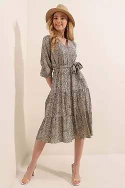 تونیک توری آستین بلند یقه 7  بیگ دارت BigDart (ساخت ترکیه)