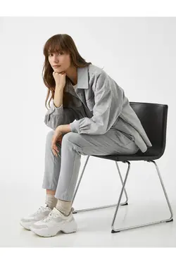 شلوار پارچه ای کمر کش زنانه اسپرت کوتون Koton (ساخت ترکیه)