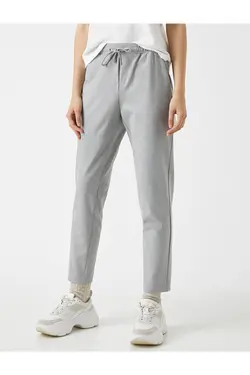 شلوار پارچه ای کمر کش زنانه اسپرت کوتون Koton (ساخت ترکیه)