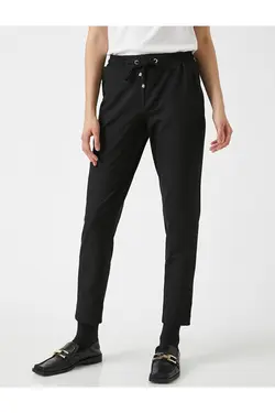 شلوار پارچه ای کمر کش زنانه اسپرت کوتون Koton (ساخت ترکیه)