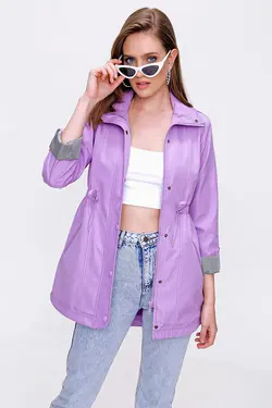 ترنچ کت زنانه جیبی چین دار  بیگ دارت BigDart (ساخت ترکیه)