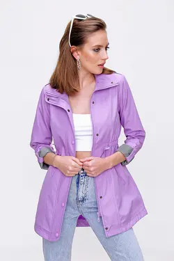 ترنچ کت زنانه جیبی چین دار  بیگ دارت BigDart (ساخت ترکیه)