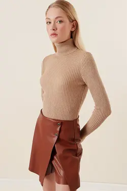 ژاکت بافتنی زنانه یقه اسکی  بیگ دارت BigDart (ساخت ترکیه)