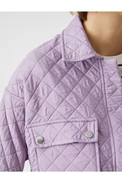 کت لحافی طرح لوزی جیب دار زنانه کوتون Koton (ساخت ترکیه)