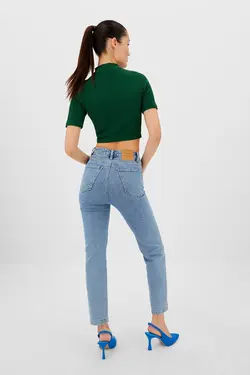 شلوار جین اسلیم فیت مدل مام جین زنانه استرادیواریوس Stradivarius (ساخت اسپانیا)
