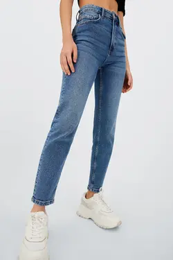 شلوار جین اسلیم فیت مدل مام جین زنانه استرادیواریوس Stradivarius (ساخت اسپانیا)