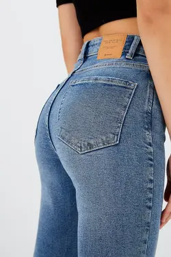 شلوار جین اسلیم فیت مدل مام جین زنانه استرادیواریوس Stradivarius (ساخت اسپانیا)