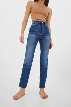 شلوار جین اسلیم فیت مدل مام جین زنانه استرادیواریوس Stradivarius (ساخت اسپانیا)