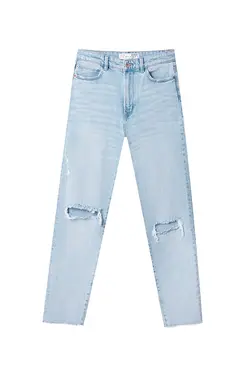 شلوار جین اسلیم فیت مدل مام جین زنانه استرادیواریوس Stradivarius (ساخت اسپانیا)