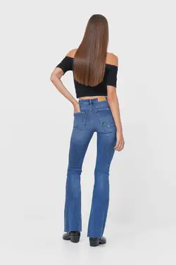 شلوار جین پاگشاد چاک دار زنانه استرادیواریوس Stradivarius (ساخت اسپانیا)