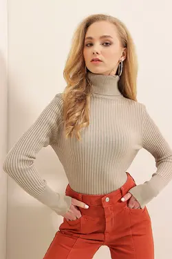 ژاکت بافتنی زنانه یقه اسکی  بیگ دارت BigDart (ساخت ترکیه)