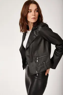 کت بایکر زنانه چرمی بیگ دارت BigDart (ساخت ترکیه)