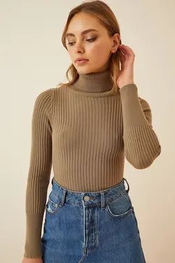 ژاکت بافتنی زنانه یقه اسکی  بیگ دارت BigDart (ساخت ترکیه)