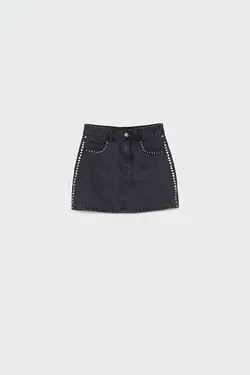 دامن جین زنانه خاکستری استرادیواریوس Stradivarius (ساخت اسپانیا)