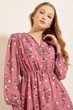 تونیک زنانه ابریشمی طرح دار  بیگ دارت BigDart (ساخت ترکیه)