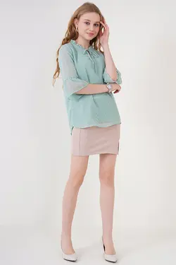 بلوز شیفون زنانه یقه پاپیون بیگ دارت BigDart (ساخت ترکیه)