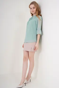 بلوز شیفون زنانه یقه پاپیون بیگ دارت BigDart (ساخت ترکیه)