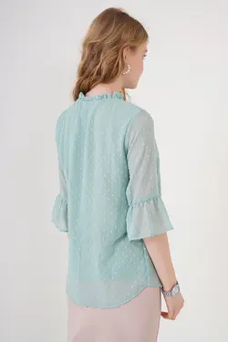 بلوز شیفون زنانه یقه پاپیون بیگ دارت BigDart (ساخت ترکیه)