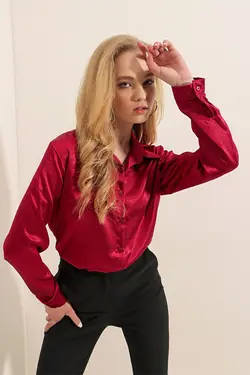 شومیز ساتن سبک زنانه بیگ دارت BigDart (ساخت ترکیه)