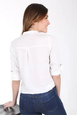 پیراهن توری یقه پیراهن زنانه سفید بیگ دارت BigDart (ساخت ترکیه)