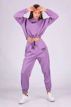 ست هودی شلوار ورزشی زنانه چاپی ناسا  بیگ دارت BigDart (ساخت ترکیه)