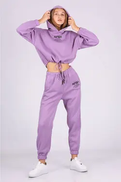 ست هودی شلوار ورزشی زنانه چاپی ناسا  بیگ دارت BigDart (ساخت ترکیه)