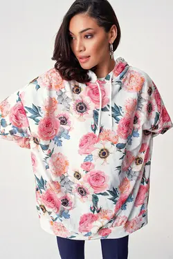 لباس عرقی انداز بزرگ 4125 سفید بیگ دارت BigDart (ساخت ترکیه)