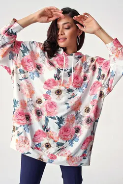 لباس عرقی انداز بزرگ 4125 سفید بیگ دارت BigDart (ساخت ترکیه)