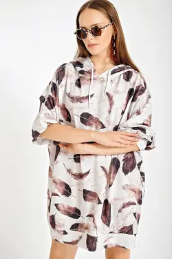 لباس عرقی انداز بزرگ 4125 سفید بیگ دارت BigDart (ساخت ترکیه)