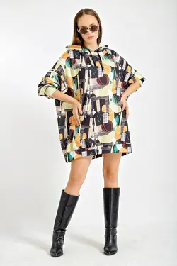 لباس عرقی انداز بزرگ 4125 سفید بیگ دارت BigDart (ساخت ترکیه)