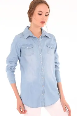 پیراهن جین دو جیب زنانه بیگ دارت BigDart (ساخت ترکیه)