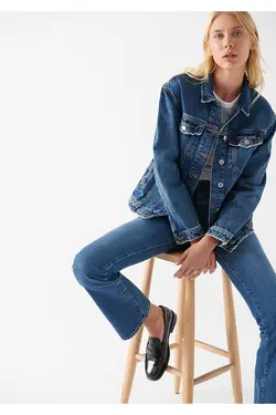 کت جین آستین بلند دکمه دار زنانه ماوی ماوی Mavi (ساخت ترکیه)